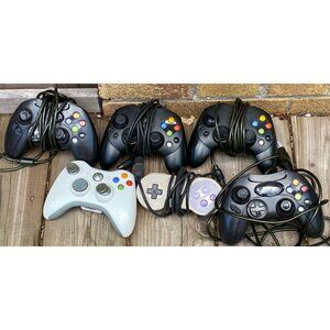 Untested Controller Lot 6x Xbox, SNES Super Nintendo Original Controller